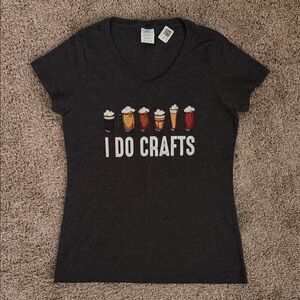 Next Level Apparel Black 'I Do Crafts' Graphic Tee